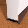 Door Draft Stopper, Strong Adhesive Door Sweep for Exterior and Interior Doors, 39” Length Cuttable Under Door Seal. (Brown, 1 Pack)