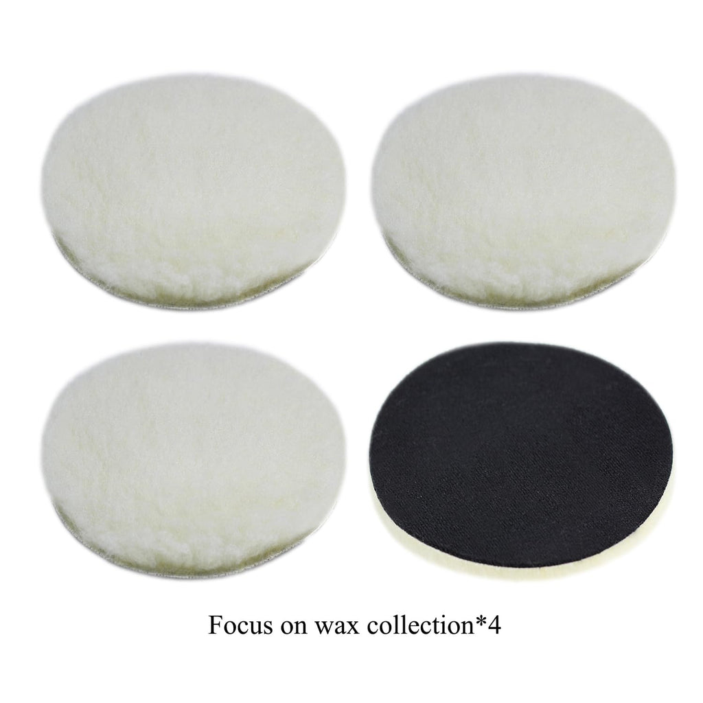 Car Foam Polishing Buffing Kit, Polishing Buffing Pads, Wool Pads, Polishing & Buffing Wheels, for Headlights & Body Foam Wax & Buffer Kits (6)