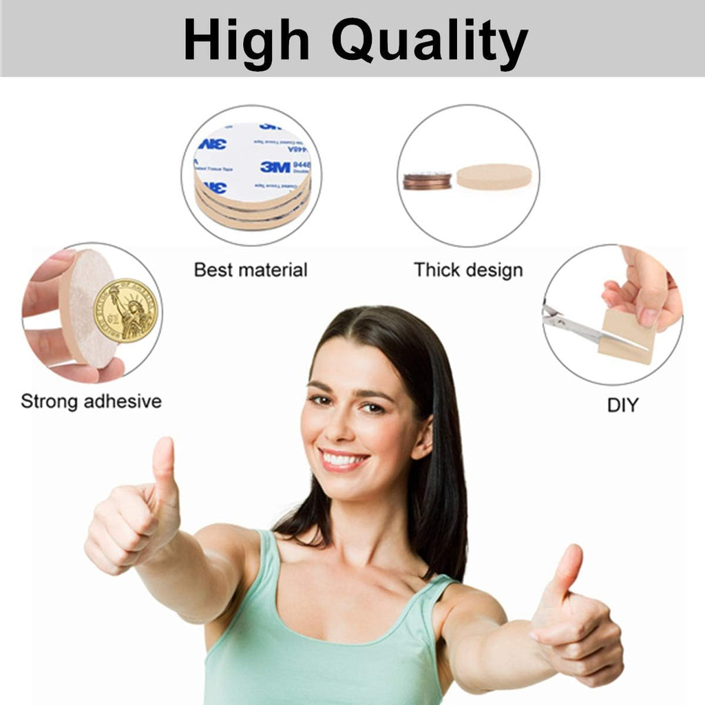 Felt Furniture Pads-136 Pieces Felt Pads for Furniture Beige 5mm Thick, Floor Savers for Furniture Anti Scratch, Best Floor Protectors with Case for Hardwood Floors