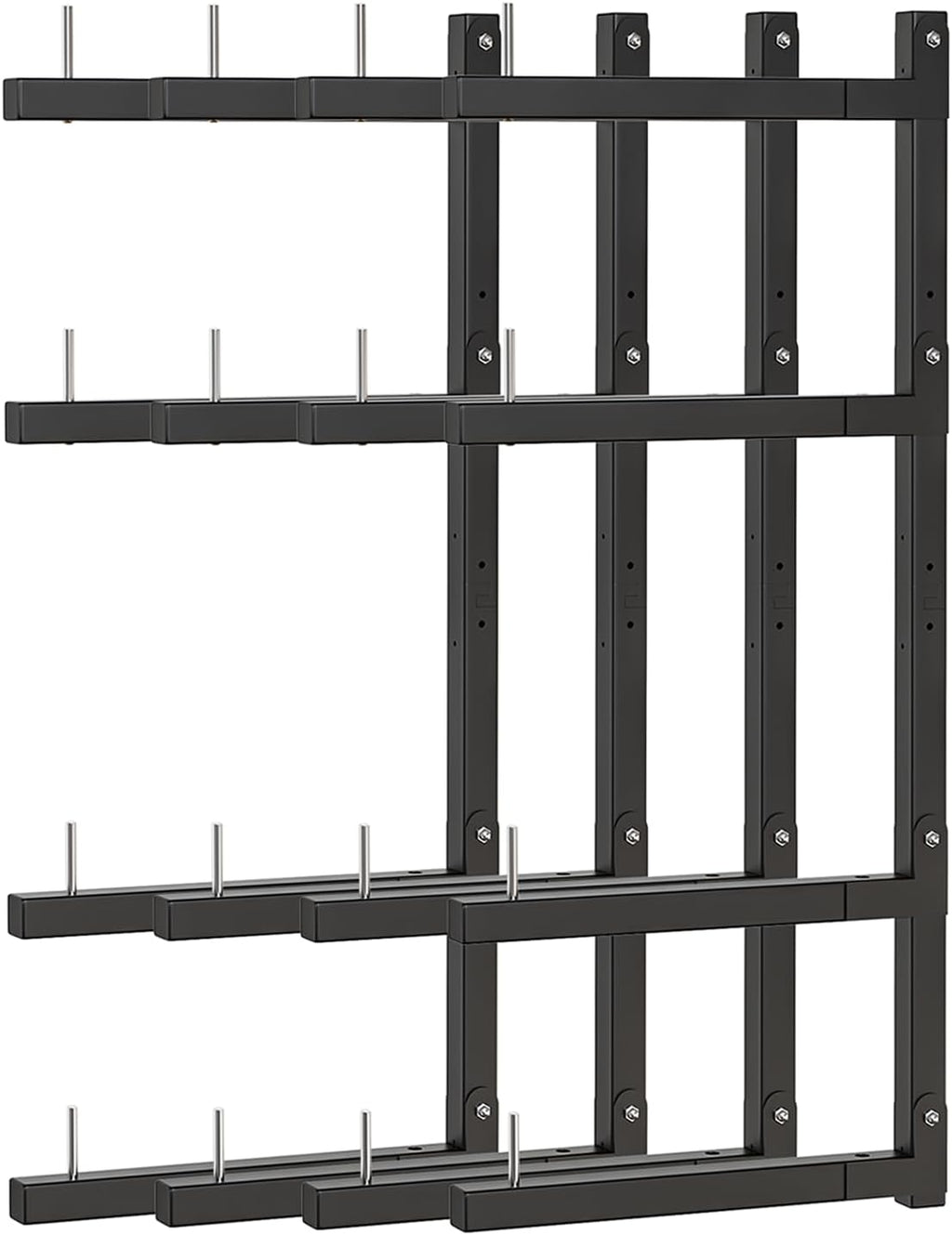 Lumber Storage Rack, Upgrade Cantilever Folding Lumber Rack Wall Mount, Metal 8 Level 32 Inch Plywood Scrap Wood Storage Rack