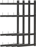 Lumber Storage Rack, Upgrade Cantilever Folding Lumber Rack Wall Mount, Metal 8 Level 32 Inch Plywood Scrap Wood Storage Rack