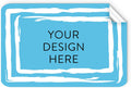 100 Custom Vinyl Stickers - Upload Your own Image, Text, Design, Logo - Personalized Logo Labels for Handmade, Packaging, Bottle, Jars, Candle, Brand Stickers (Blue Swirls, 4x2)
