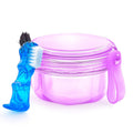 Leakproof Denture Case Purple Denture Soaking Cup False Teeth Container, Dental Denture Bath Holder Storage Box Retainer Cleaner Case for Traveling - Leak Proof and Lid Waterproof