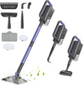 Steam Mop, Steam Cleaner with Large-Capacity Water Tank, 2 Washable Pads, 23FT Power Cable floor steamer, Detachable Steam Mops for Floor Cleaning (Purple)