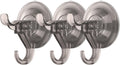 Antimbee 3 Pack Suction Cup Hooks, Clear Suction Hanger, Removable Small Hooks for Shower, Bathroom, Glass, Door, Windows, Kitchen - Up to 11 lbs on Smooth Surface (Transparent Gray)