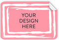 100 Custom Vinyl Stickers - Upload Your own Image, Text, Design, Logo - Personalized Logo Labels for Handmade, Packaging, Bottle, Jars, Candle, Brand Stickers (Pink, 3x2)