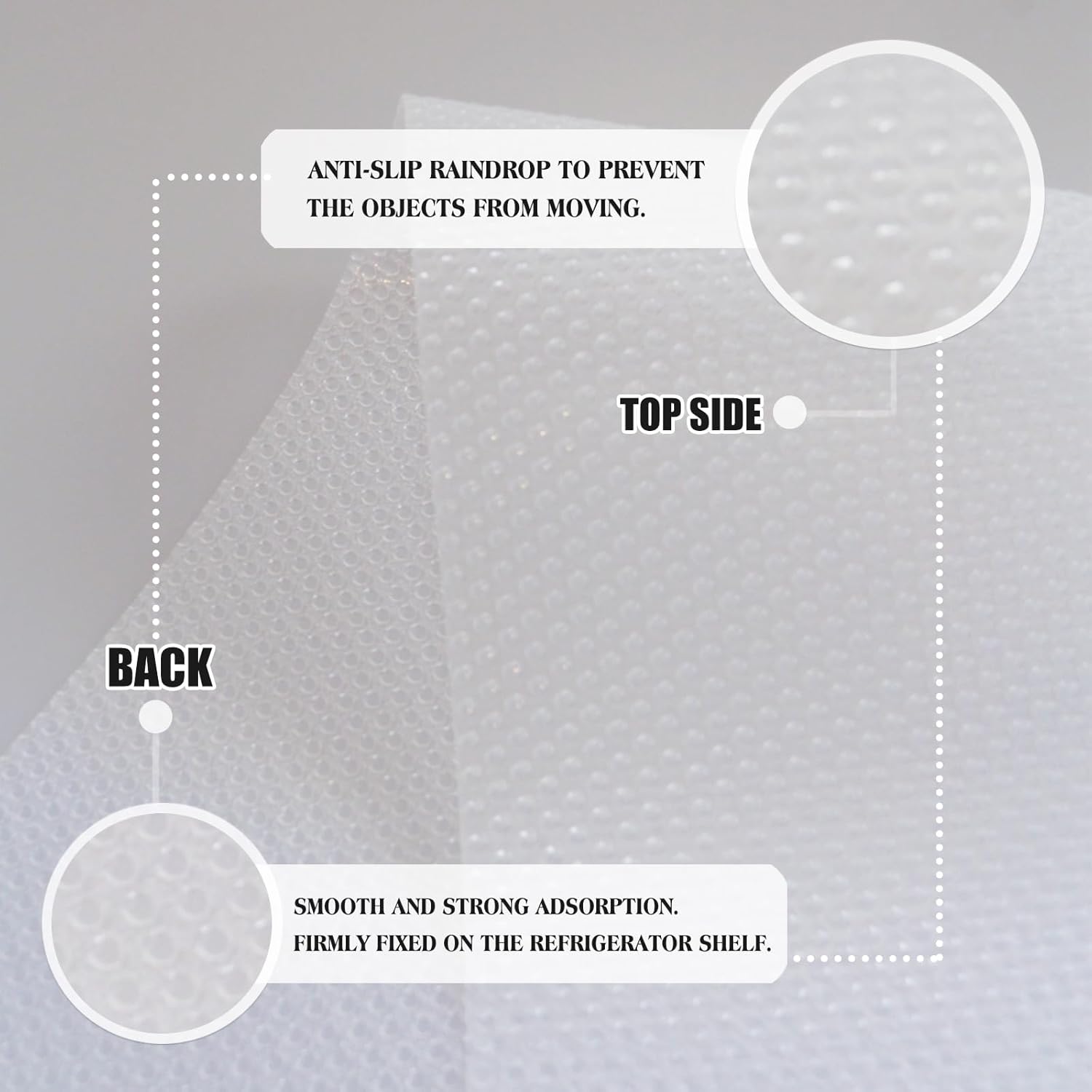 20Pcs Refrigerator Liners, Washable Fridge Liner Shelf Mats Refrigerator Pads for Cupboard Cabinet Drawer Home Kitchen Accessories Organization (Clear)