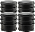 KINJOEK 4 PCS Heavy Duty No Drill Door Stopper, Stainless Steel Door Stop, Surrounded with Protective Rubber Bands Anti-Slip Door Wedge for Office, Home, Garage, Laundry Door, Black