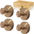 4pcs Suction Cup Hooks for Shower,Shower Towel Suction Hooks,No Drill Towel Hooks for Bathroom Wall,Kitchen,Glass,Mirror,Tile to Hang Towels,Robes,Loofah (Rose Gold)
