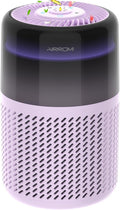 AIRROMI Air Purifier for Bedroom Home,HEPA Filter,Covers Upto 549 Ft²,Quiet 360°intake Air Cleaner with Fragrance ponge for Better Sleep,Night Light,Filters Smoke,Pet Dander,Allergies,Dust,A2005Purple