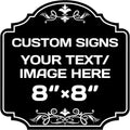 Personalized Aluminum Metal Signs - Weatherproof, Custom Text & Picture, Multiple Sizes, Hazard, Garden, Custom Door, Business Signs