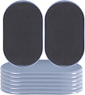 Reusable Large Furniture Movers Sliders for Carpet and Hardwood Floors-8 Pack 9-1/2" Oval Moving Pads Protector for Heavy Duty Sofa Bed Table Desk,Quickly and Easily Move Any Item, Light Blue