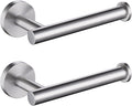 TASTOS Toilet Paper Holder SUS304 Stainless Steel Round Size Brushed Nickel 2 Pack