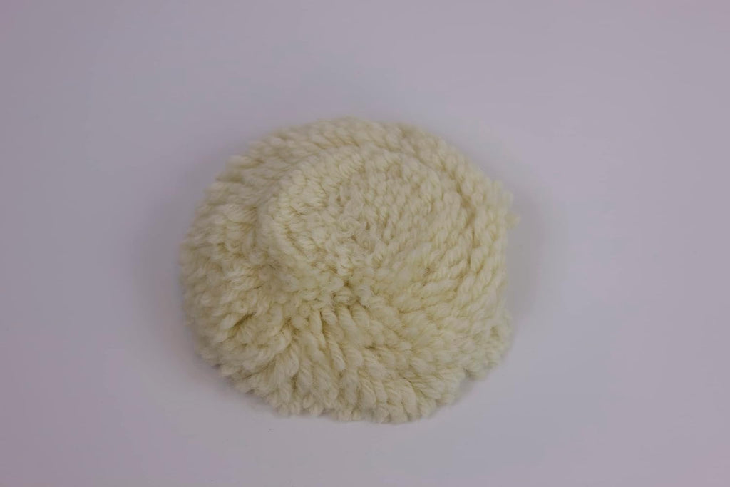 PMD Products 5pk 3" Inch (75MM) Buffer Polish Pads Long Natural Wool Hook and Loop Attached