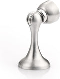 Probrico Brushed Nickel Magnetic Door Stoppers for Bottom of Door, Stainless Steel Magnet Door Catch Door Stops to Keep Door Open, Heavy Duty Door Holder, Wall and Floor Mounting, 1 Pack