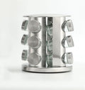 Spice Rack, Spice Rack Organizers for Countertop, Rotating Countertop Spice Rack, Revolving Spice Rack for Kitchen, Kitchen Gadgets, Organizer Rack with Spice Jars (Silver, RoundHead_12Jars)