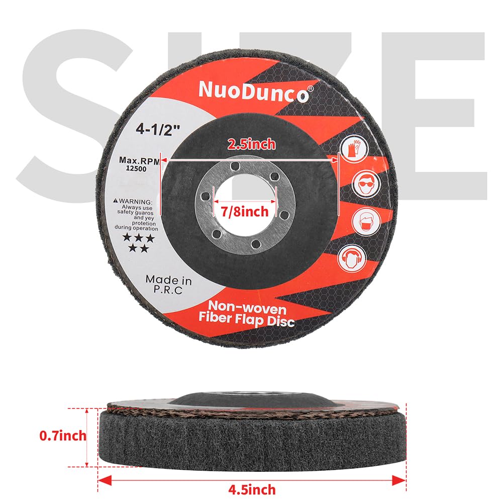 15Pcs 180# 320# 600# Scour Flap Disc 4 1/2 Inch Angle Grinder Attachment for Metal & Wood Scouring Pads Polishing Wheel Sanding Disc Paint Rust Remover