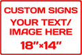 Custom Aluminum Weatherproof Metal Signs - Multiple Sizes, Personalized Text & Picture, Horizontal Traffic Regulation & Hazard Signs
