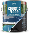 DYCO Court & Floor Anti-Slip Coating - Slip-Resistant Pavement, Cement & Concrete Paint for Pickleball, Tennis & Basketball Courts, Exceeds ADA Standards for Safety Areas (Black, 1 Gallon)