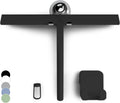 GÜTEWERK Shower Squeegee for Glass Doors, Silicone Window Squeegee, Bathroom and Glass Cleaning - Black - 13 Inch