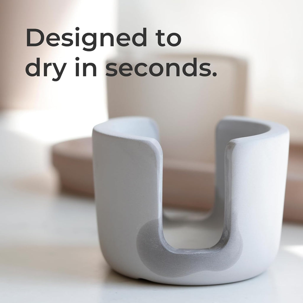Selegna Diatomite Stone Kitchen Sink Organizer and Drying Caddy - Fast Absorbing, Quick Dry - Light Grey, Large