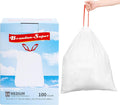Small Trash Bag 4 Gallon Drawstring Garbage Bags For Small Trash Cans 2-4 Gallon, Office kitchen Bathroom, Thickened Stretchy (100 Count)