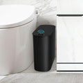 TIPGO Automatic Motion Sensor Bathroom Trash Can with Lid, 2.6 Gallon Touchless Trash Bin, Smart Garbage Can Plastic Slim Wastebasket for Bedroom, Office, Dorm (Black)