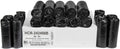 Aluf Plastics High Density Trash Bags, 10 Gallon, 1000 Count, 8 Micron (eq), 24" x 24", Black, for Bathroom, Office, Industrial, Commercial, Janitorial, Municipal, Recycling