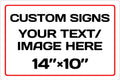 Personalized Aluminum Weatherproof Metal Signs - Custom Text & Picture, Multiple Sizes, Hazard, Garden, Custom Door & Business Signs