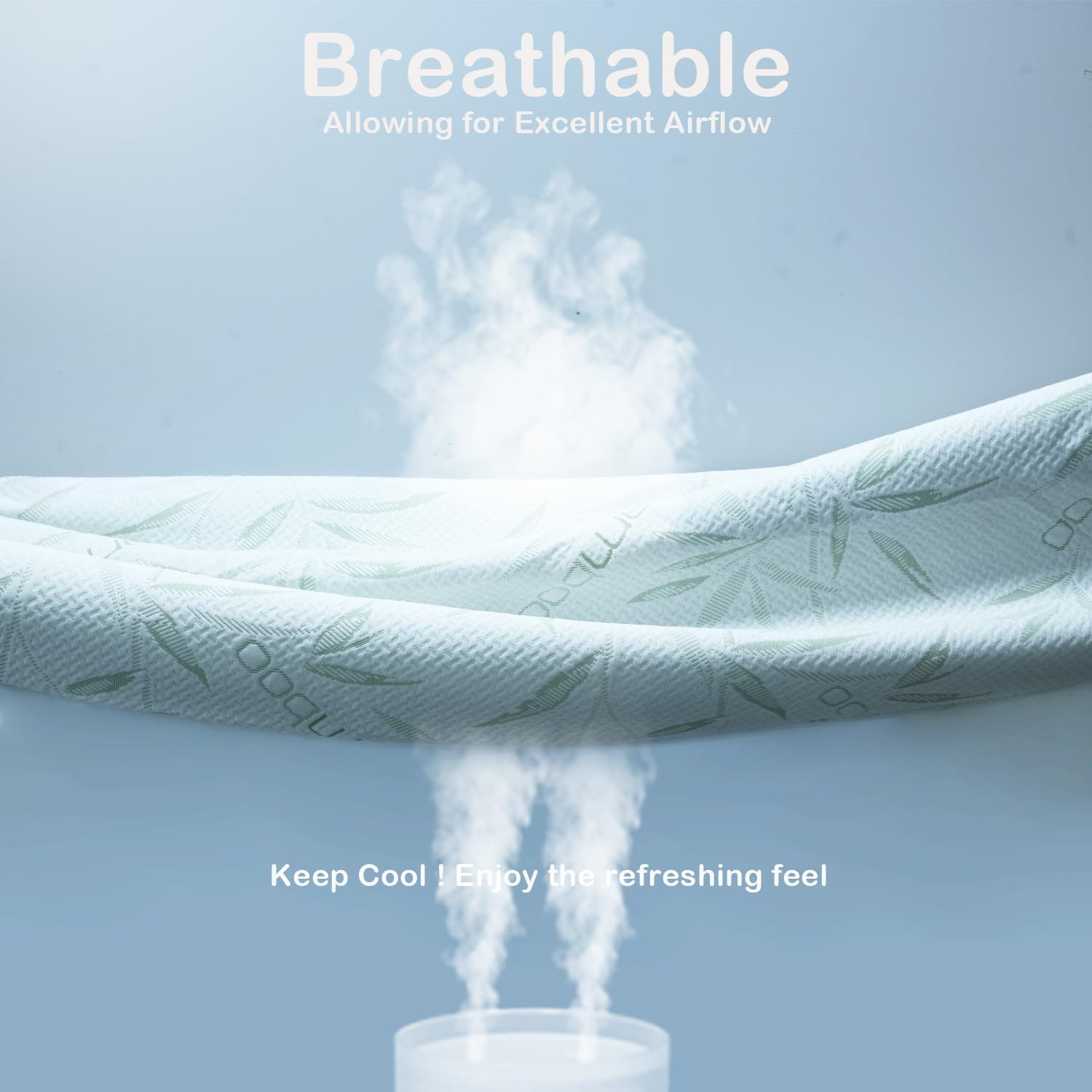 King Mattress Protector Waterproof Mattress Pad Washable Bamboo Rayon Mattress Cover Breathable Noiseless Bed Protector 5" - 21'' Elastic Fitted Deep Pocket