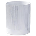 Polytree White Marble Stripe Wastebasket,Round Bathroom Trash Can 2.5 Gallon(9 Liter) Small Kitchen Garbage Can,Living Room Bedroom Trash Can, Decor Wastebasket for Home Office Marble Stripe