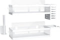 PUSDON Metal Wall Hanging Basket 2 Packs DIY Suitable for Multiple Scenes - Middle White Netting Suit