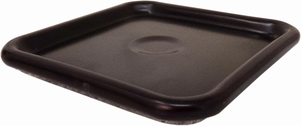 softtouch 1 3/4" Square Carpeted Bottom Furniture Caster Cups, Protect Hardwood Floors, Brown/Grey (12 Pack), 4292495N