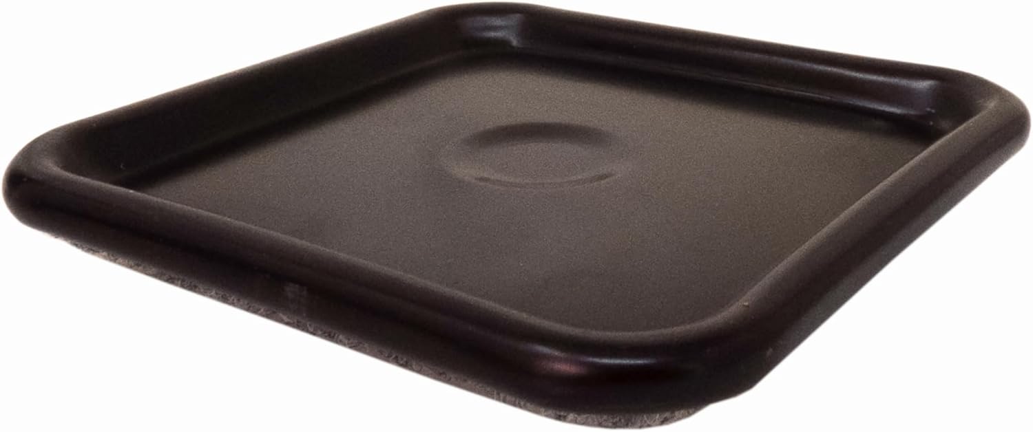 softtouch 1 3/4" Square Carpeted Bottom Furniture Caster Cups, Protect Hardwood Floors, Brown/Grey (12 Pack), 4292495N