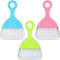 CHENGU 3 Pcs Mini Dustpan Set Brush for Table Whisk Brooms Small Dustpan Broom Set Mini Dust Pans with Brush Tiny Cleaning Table Sweep for Car Desk Keyboard Countertop Nest
