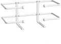 niffgaff Glove Box Dispenser Wall Mount: White Glove Holder Organizer for Disposable Glove Box & Tissue Box - Glove Organizer on Wall in Lab, Kitchen, Bathroom, Garage