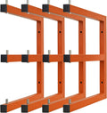 Lumber Storage Metal Rack Wall, Heavy Duty 3-Level Wall-Mounted Wood Rack Organizer for Garage Workshop and Shed (4 Pack)