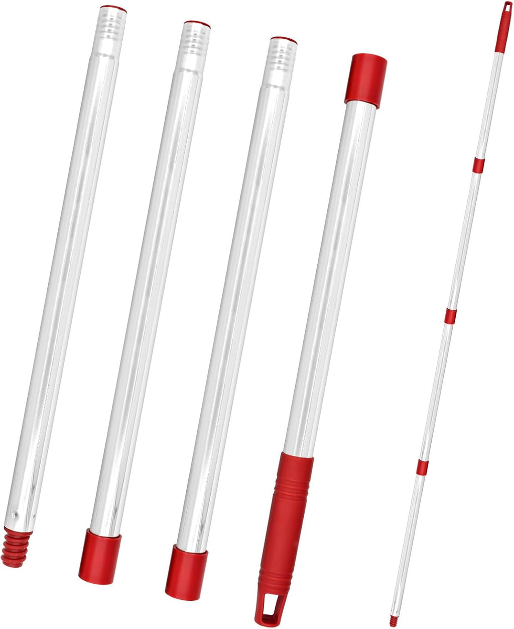 Mop Handle for Ocedar,Spin Mop Replacement Handle Compatible with O Cedar, American Threaded Joint Mop Handle 4-Section 30-to-58 inch Mop Replacement Stick