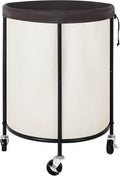 StorageWorks Rolling Laundry Basket, Laundry Hamper with Wheels, Laundry Room Organization and Storage, Dirty Clothes Cart for Bathroom, Bedroom, Beige