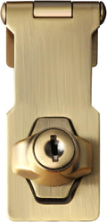 Alise Keyed Hasp Lock,3 Inch Safety Packlock Clasp Hasp Lock Latch with Lock,Door Hinge Lock with Keys Keyed Locking Hasp for Cabinets Closets Doors,Bronze