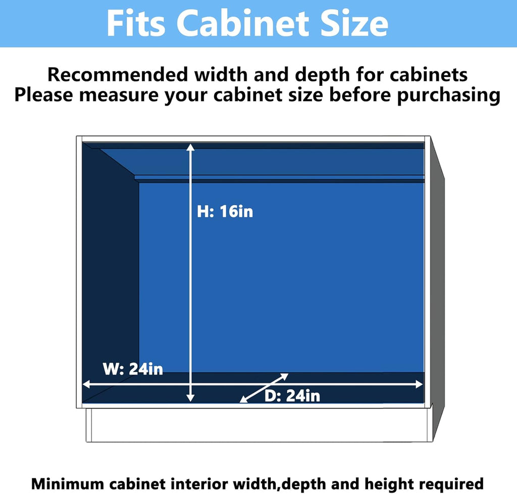 LOVMOR 2 Tier Individual Pull Out Cabinet Organizer 22½" W x 21½" D, Slide Out Kitchen Cabinet Storage Sliding Shelves