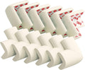 12 Pack Corner Protector Baby Proofing Edge and Corner Guards, Soft Safety Pre-Taped Rubber Foam Furniture Bumpers for Fireplace, Table, Stair, Cabinet (Off White)