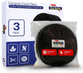 BioStrike Activated Carbon Filter Discs for Kitchen Compost Bin - Odor-Absorbing Charcoal for Compost Bucket - Natural Smell Eliminators (3 Count)
