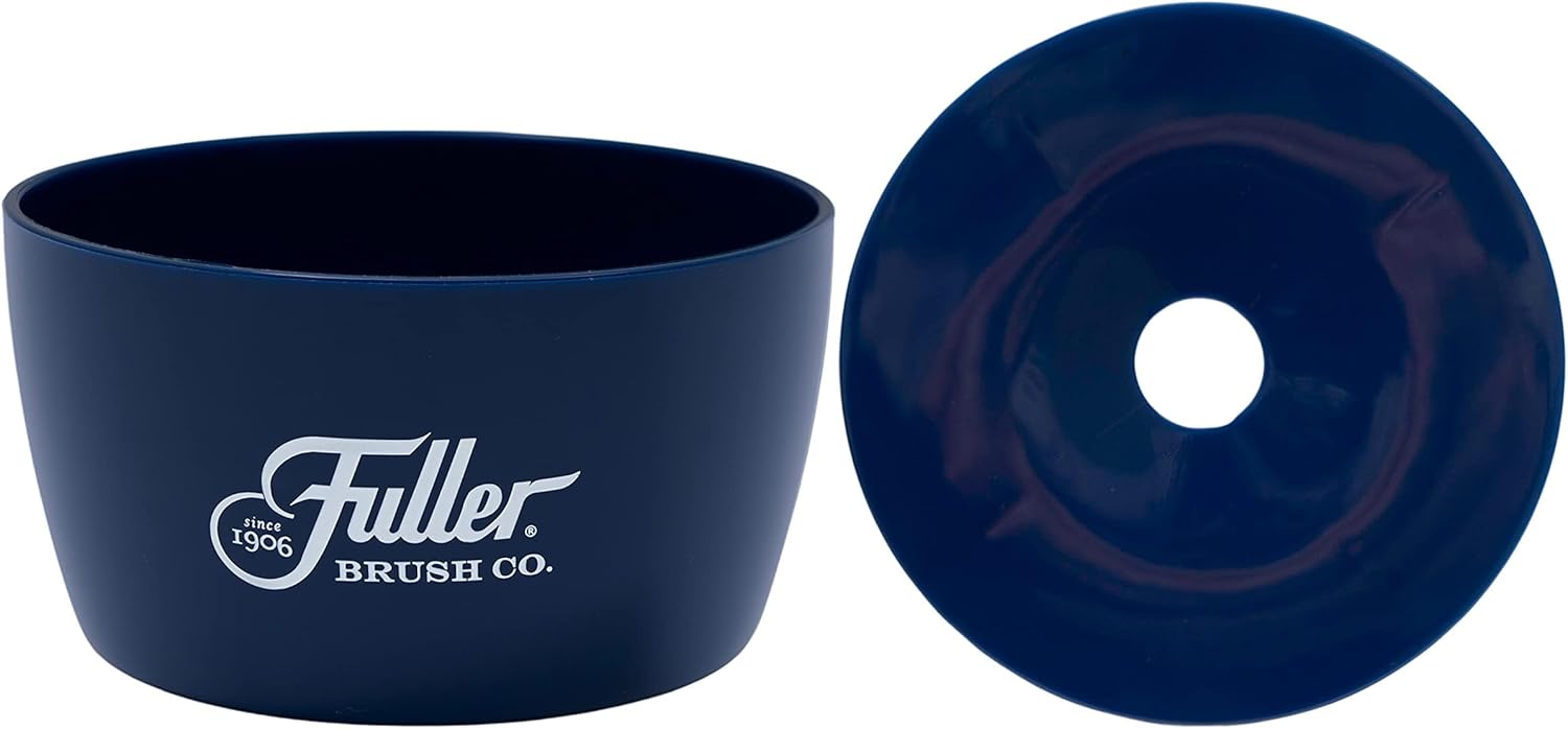 Fuller Brush Handy Holder with Drain Rack – Small Sink Caddy for Organizing Cleaning Sponges & Tools – Removable Drain Tray, Dishwasher Safe – Navy