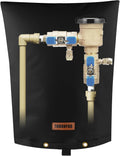 TOHONFOO Backflow Preventer Pipe Insulation Cover (5°F) - Irrigation Sprinkler Valve Insulated Pouch - Water Well Pump Cover - Sturdy 5 Layers for Winter Freeze Protection, 16" W x 20" H, Black