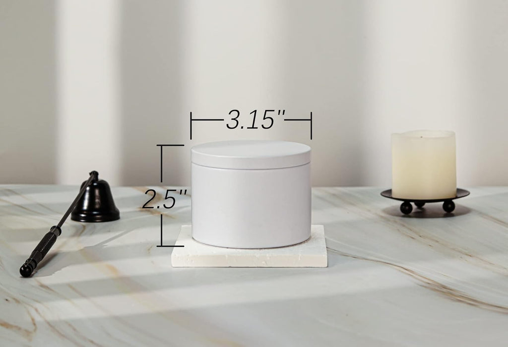 Aroparc White Candle Tins - 8oz, 24 Piece, Straight Sided Bulk Candle Containers for Candle Making Supplies