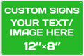 Repaly Personalized signs,Aluminum Weatherproof Metal Sign Multiple Sizes Custom Personalized Text And picture Here,hazard sign,garden sign,custom door sign,Customised business signs Green 12×8
