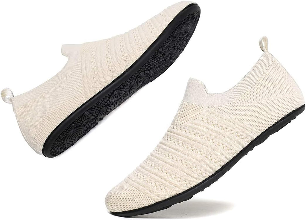 QZKDM Lightweight Slip on Grip Indoor House Slippers Barefoot Non Slip Home Exercise Yoga Shoes for Men Women