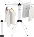 Clothes Drying Rack Foldable & Collapsible Drying Racks with 4-Leg Octopus Design, Large Capacity Space Saving Indoor Drying Rack for Bedroom,Balcony,Laundry for Indoor/Outdoor Use (White)