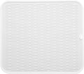 Silicone Dish Drying Mat for Multiple Usage,Easy clean,Eco-friendly,Heat-resistant Silicone Mat for Kitchen Counter or Sink,Refrigerator or Drawer Liner White XL 18 inches x 16 inches